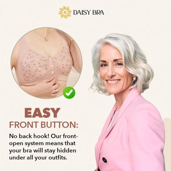 COMFORTABLE CONVENIENT FRONT BUTTON BRA