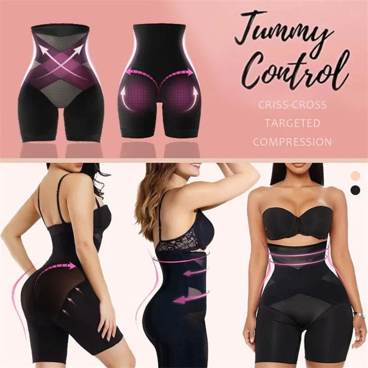 2023 New Cross Compression Abs Booty High Waisted Shaper