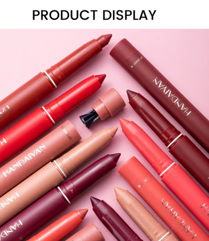 Say Goodbye to Smudges! 💄 Rotating Matte Lipstick Pencils – Long-Lasting, Sharpenable & On Sale Now!