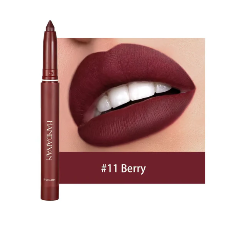 Say Goodbye to Smudges! 💄 Rotating Matte Lipstick Pencils – Long-Lasting, Sharpenable & On Sale Now!