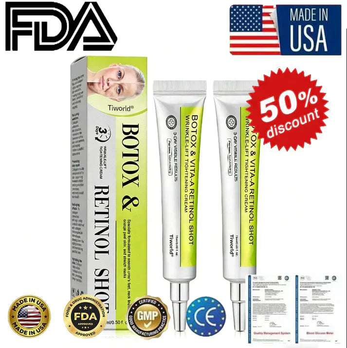 🌿 💫Tiworld® Botox & Vita-A Retinol Shot Wrinkle-Lift Tightening cream - Last Day Promotion 70% OFF