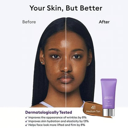 Perfect Cover Serum BB Cream (35ml) - Bifida Ferment Lysate Serum-Infused BB Cream for Anti-Aging Skin Rejuvenation, Skin Tint, Tinted Moisturizer, Skin Care Foundation Makeup,Superfood Complex,Glass Skin CardiBB OGBB PurpleBB