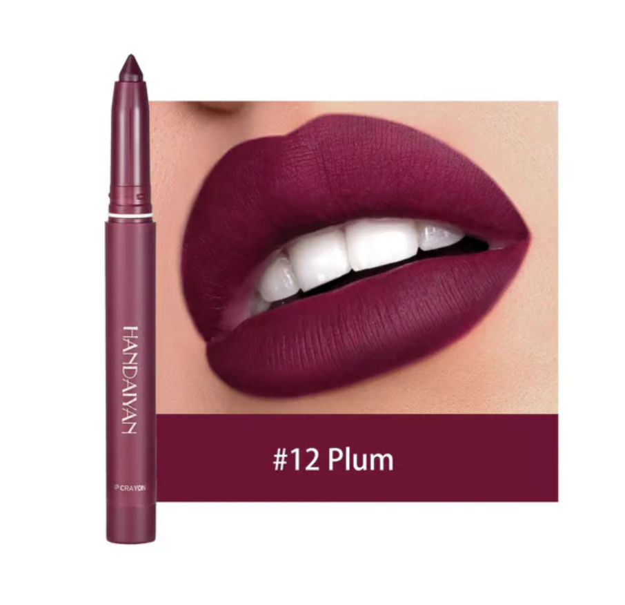 Say Goodbye to Smudges! 💄 Rotating Matte Lipstick Pencils – Long-Lasting, Sharpenable & On Sale Now!