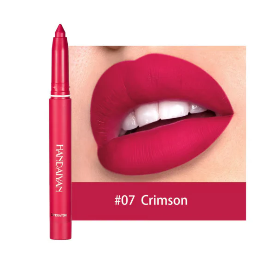 Say Goodbye to Smudges! 💄 Rotating Matte Lipstick Pencils – Long-Lasting, Sharpenable & On Sale Now!