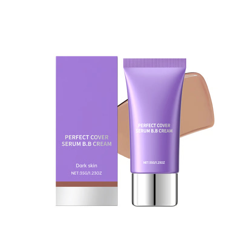 Perfect Cover Serum BB Cream (35ml) - Bifida Ferment Lysate Serum-Infused BB Cream for Anti-Aging Skin Rejuvenation, Skin Tint, Tinted Moisturizer, Skin Care Foundation Makeup,Superfood Complex,Glass Skin CardiBB OGBB PurpleBB