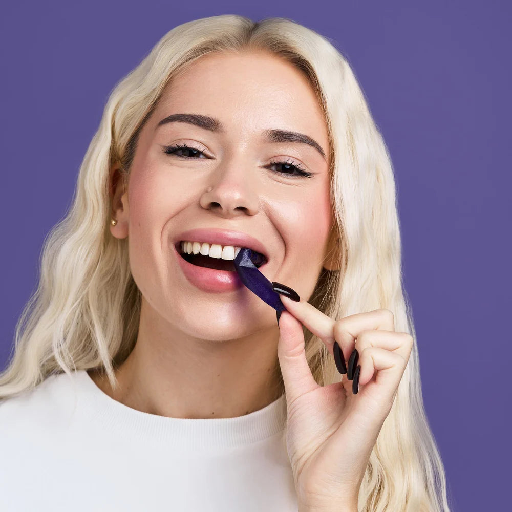 DRDENT Purple Teeth Whitening Strips - 7/21 Whitening Sessions - Safe for Enamel - Non Sensitive Teeth Whitening - Peroxide-Free