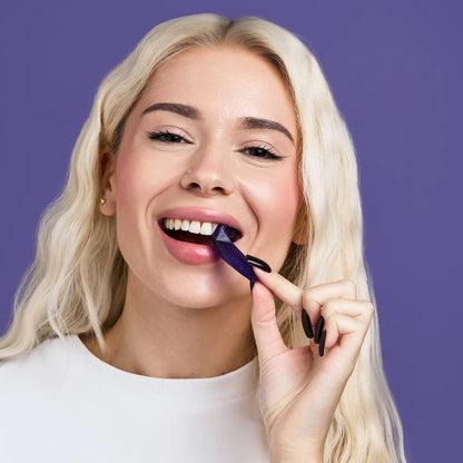 DRDENT Purple Teeth Whitening Strips - 7/21 Whitening Sessions - Safe for Enamel - Non Sensitive Teeth Whitening - Peroxide-Free
