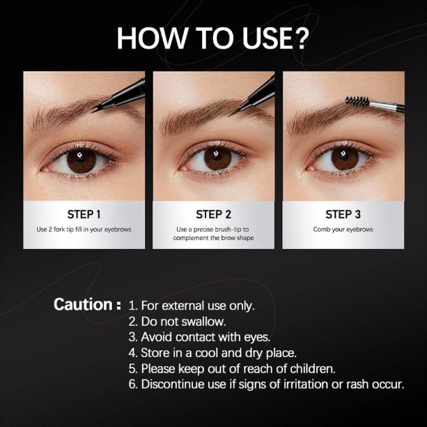 💖 Achieve Perfect Brows Instantly✨2-in-1 Dual-Ended Eyebrow Pen
