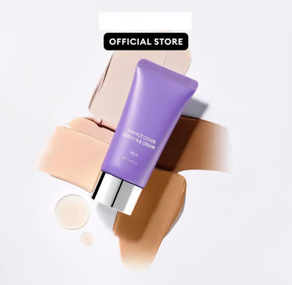 Perfect Cover Serum BB Cream (35ml) - Bifida Ferment Lysate Serum-Infused BB Cream for Anti-Aging Skin Rejuvenation, Skin Tint, Tinted Moisturizer, Skin Care Foundation Makeup,Superfood Complex,Glass Skin CardiBB OGBB PurpleBB