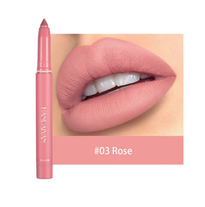 Say Goodbye to Smudges! 💄 Rotating Matte Lipstick Pencils – Long-Lasting, Sharpenable & On Sale Now!