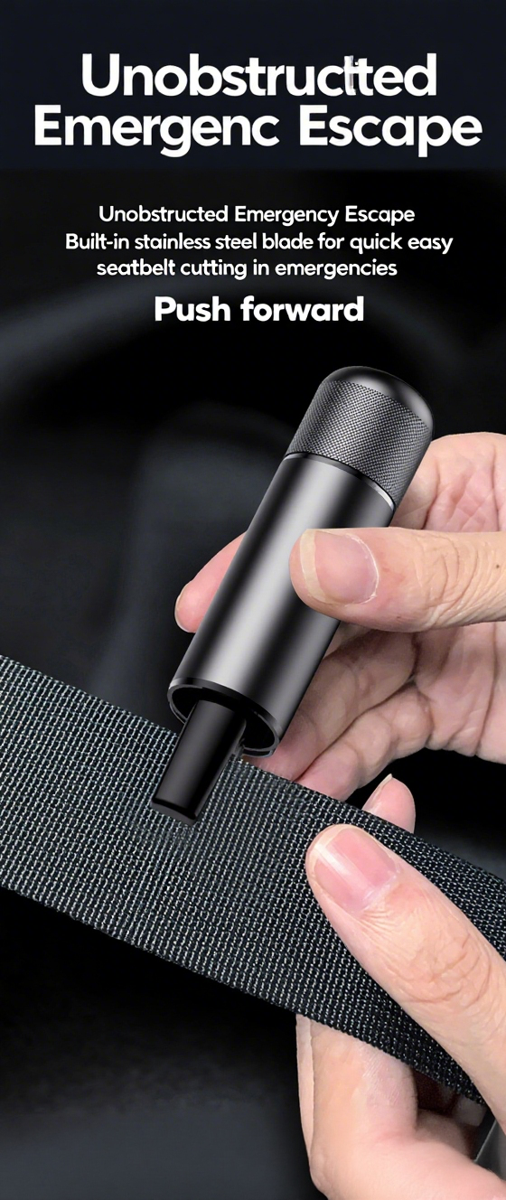 2-in-1 Car Safety Hammer & Seatbelt Cutter