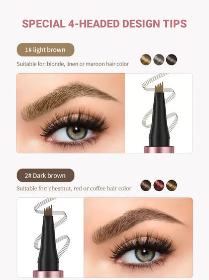 🎁Buy 1 Get 1 Free🔥Waterproof Micro-Fork Eyebrow Pencil, Long-Lasting Brow Pen for Natural Hair-Like Strokes, Smudge-Proof Makeup Tool for Daily Use & Soft Glam